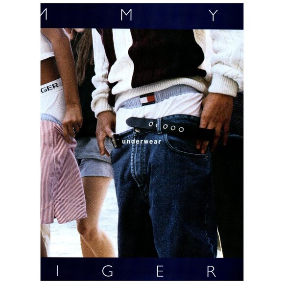 1994 Tommy Hilfiger Underwear Boxers 2pg Vintage Print Ad 90s Fashion Wall Art - Picture 3 of 4